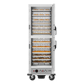 33 in. Commercial Insulated Heated Holding/Proofing  Cabinet with 36-Pan Capacity and Solid Dutch Doors in Silver (KM-CHP36-SIDD)